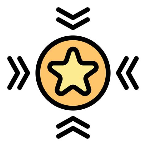 Self-esteem star idea icon color outline vector 19191004 Vector Art at Vecteezy