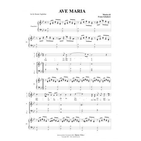 AVE MARIA by SCHUBERT - Arr. for Soprano (or Tenor), ATB Choir and Piano - Latin Lyrics