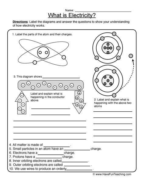 electricity worksheet page 2 Matter Worksheets, Science Worksheets ...