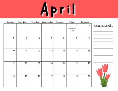 10 Best April Calendar Templates for 2022 (Printable) - Milwaukee With Kids