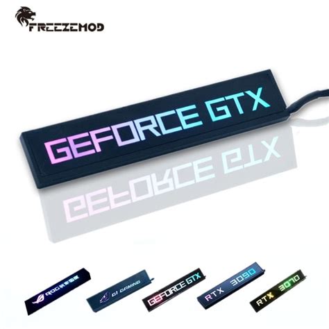 FREEZEMOD RGB Graphics Card Backplate GPU Support RGB Side Panel RTX3090 GTX ROG 5V 3PIN ARGB ...