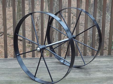 Custom Wagon Wheels Steel Wagon Wheels and Axle Kit - Custom Wagon Wheels