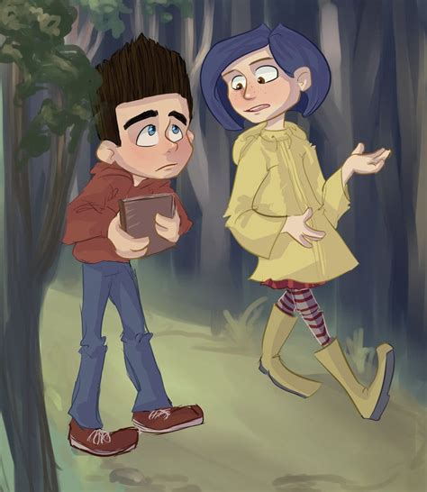 Coraline and Norman by Paulycat.deviantart.com on @DeviantArt Disney Couples, Disney Love, Tim ...