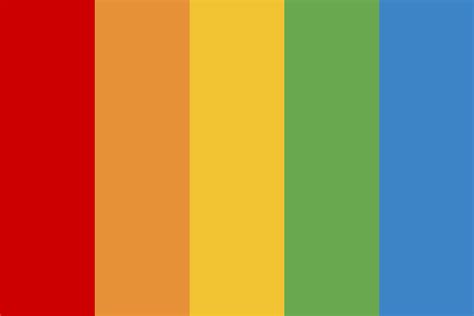 red orange yellow green blue Color Palette