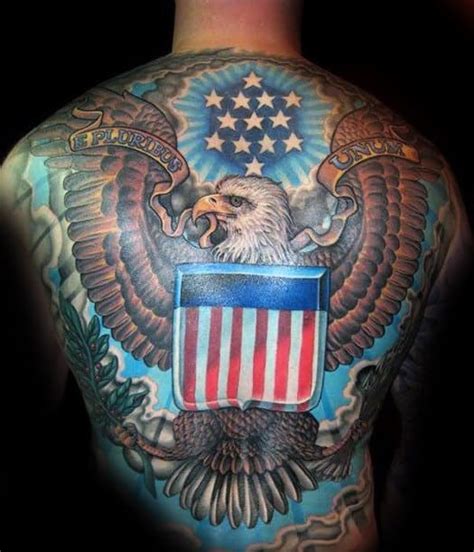 50 Eagle Back Tattoo Designs For Men - Flying Bird Ink Ideas