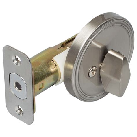 Single Sided Keyless Deadbolt - Satin Nickel Finish - Harney Hardware