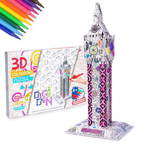 Art Set for 3 4 5 Kids 3D Coloring Puzzles Kits for Kids Age 7-8-9-10 ...