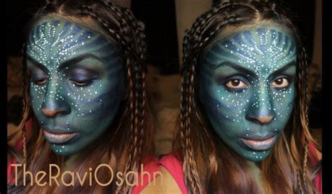 Avatar Neytiri Halloween Costume Makeup Tutorial "TheRaviOsahn ...