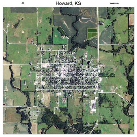 Aerial Photography Map of Howard, KS Kansas