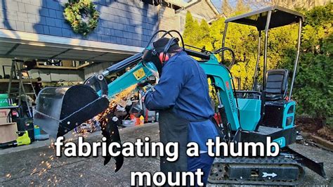 1 ton mini excavator upgrade, hydraulic thumb install - YouTube