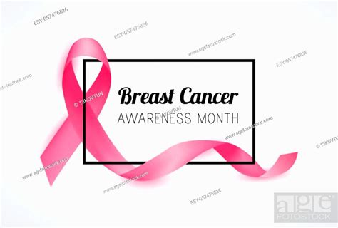 cancer awareness month. Pink ribbon. Vector illustration, Stock Vector ...