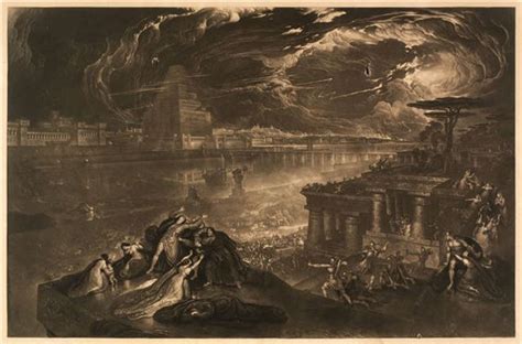 John Martin | The Fall of Babylon & Belshazzar's Feast (1832) | MutualArt