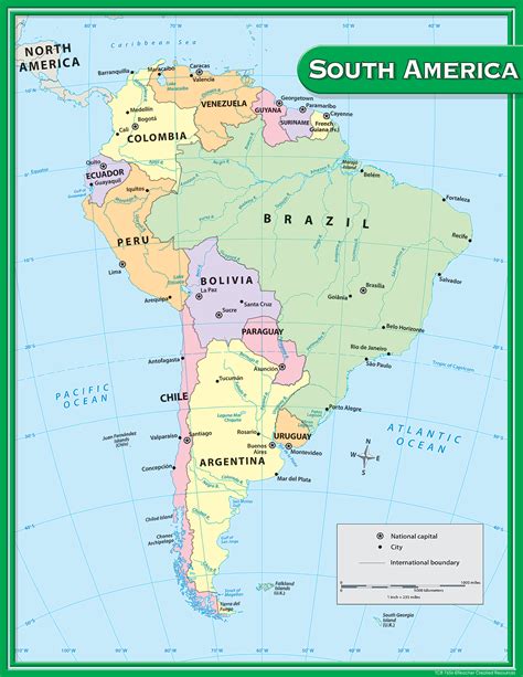 South America Map Chart - TCR7656 | Teacher Created Resources