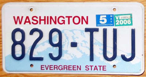 2006 Washington vg | Automobile License Plate Store: Collectible License Plates for Less