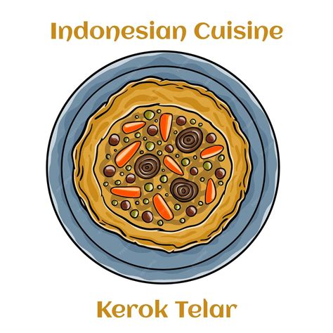 Premium Vector | Kerak Telor Traditional food from Betawi Jakarta ...