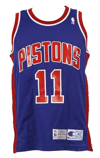 Lot Detail - 1992-93 Isiah Thomas Detroit Pistons Road Jersey (MEARS LOA)