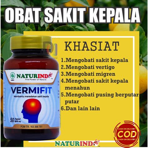 Jual Obat sakit kepala vertigo migrain pusing berputar menahun migren ...