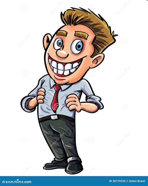 Cartoon Confident Office Worker Stock Vector - Image: 30770235