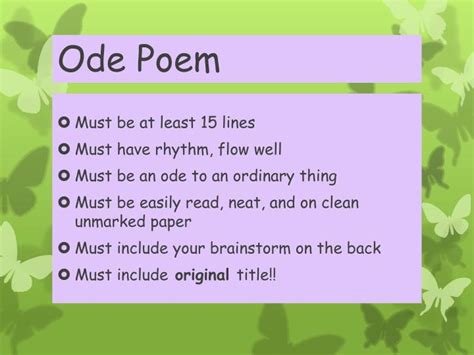 PPT - The “Ode” Poem PowerPoint Presentation - ID:1972118