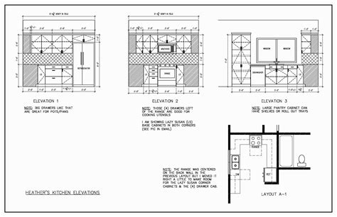 Kitchen Elevation-Plan U-Shape | Small kitchen layouts, Kitchen cabinets design layout, Kitchen ...
