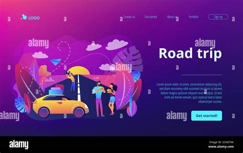 Road trip concept landing page Stock Vector Image & Art - Alamy