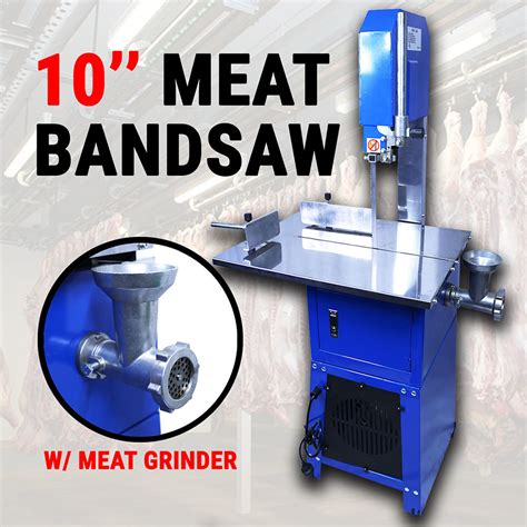 Meatsaw Electric Bandsaw w/ Mincer Meat Saw Cutting Meat Mincer Sausage Grinder