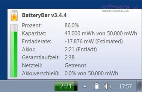 BatteryBar Free 3.5.4 - Download (Windows / Deutsch) bei SOFT-WARE.NET