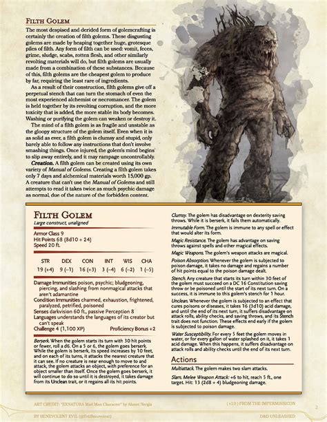 New Monsters: Forbidden Golems — DND Unleashed: A Homebrew Expansion for 5th Edition Dungeons ...