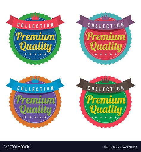 Set of colorful round labels Royalty Free Vector Image