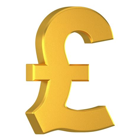 UK Pound Currency Symbol Gold 3D Model - TurboSquid 1814434