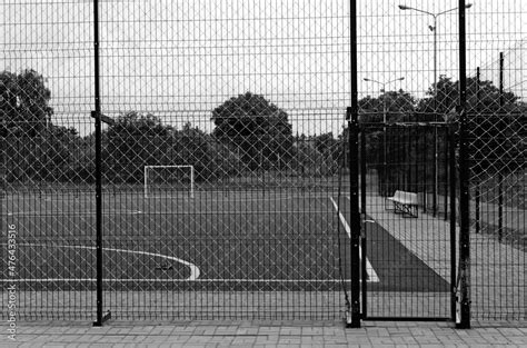 School soccer field Stock Photo | Adobe Stock