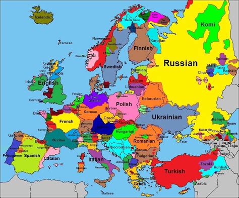 individual languages of europe | Language map, Geography map, Europe map