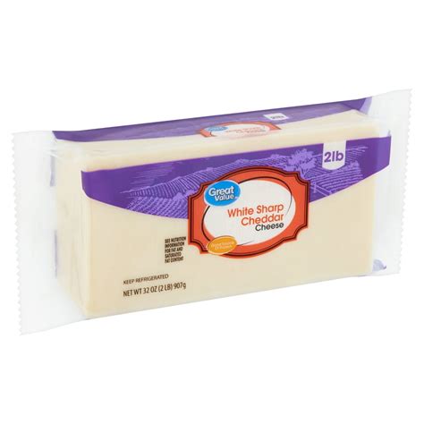 Great Value White Sharp Cheddar Cheese, 32 oz - Walmart.com - Walmart.com