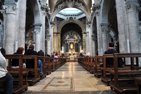 Interior of the Basilica of Santa Maria Del Popolo. Rome, Italy Editorial Photo - Image of ...