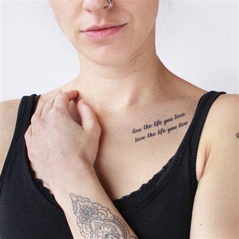 'Live the Life You Love' Temporary Tattoo – TattooIcon