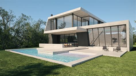 Exterior House Scene 3 - Marble House :: Behance