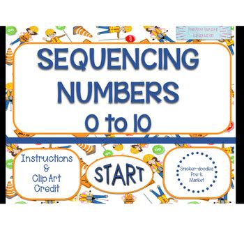 NUMBER SEQUENCING GAMES by Snicker-doodles Pre-k Market | TpT