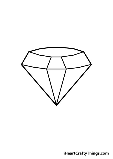 Diamond Drawing - How To Draw A Diamond Step By Step