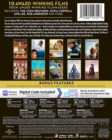 Buy Focus Features 10-Movie Spotlight Collection Blu-ray + Digital Copy ...