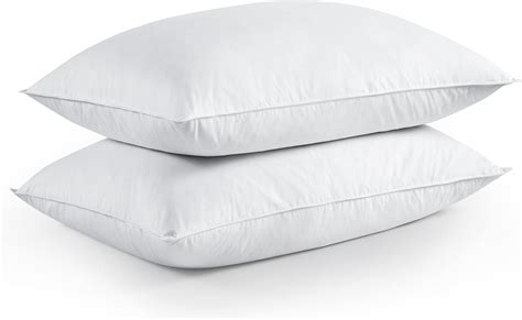 puredown Down Feather Pillows Standard Size 2 Pack, Bed Pillows for ...