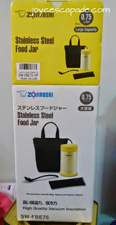 Travel series: Zojirushi Stainless Steel Food Jar SW-FBE75 (750ml) - first trial! - Joy 'N' Escapade