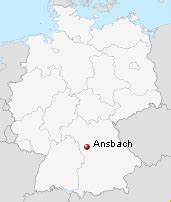 Ansbach on a map