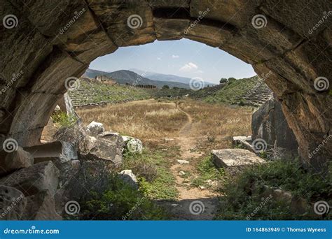 Stadium Ruins at Aphrodisias in Turkey. Stock Image - Image of turkey, mountains: 164863949