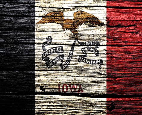 Iowa State Flag 1w Mixed Media by Brian Reaves - Fine Art America