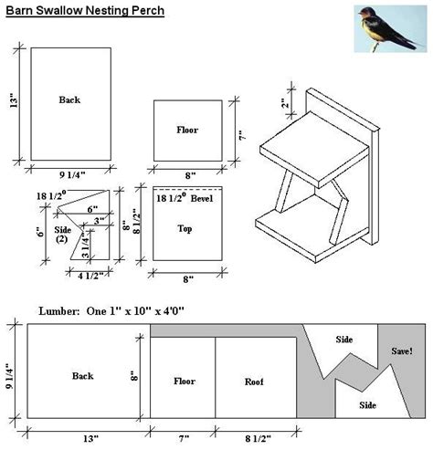 Barn Swallow Nesting Perch Plans | for the love of birds & my back yard ...