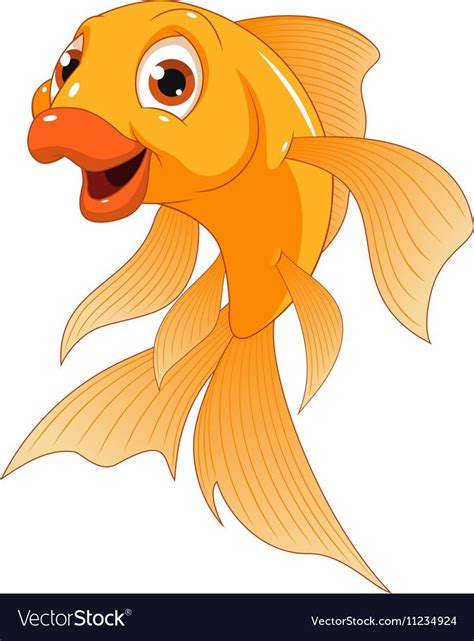 Little funny goldfish Royalty Free Vector Image Free Vector Images ...