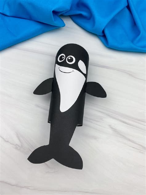 Killer Whale Toilet Paper Roll Craft [Free Template]