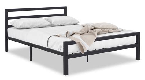 AMBEE21 Modern King Platform Metal Bed Frame With Headboard: Black ...