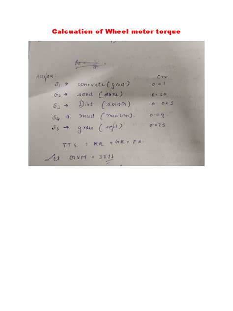 Calcuation of Wheel Motor Torque | PDF