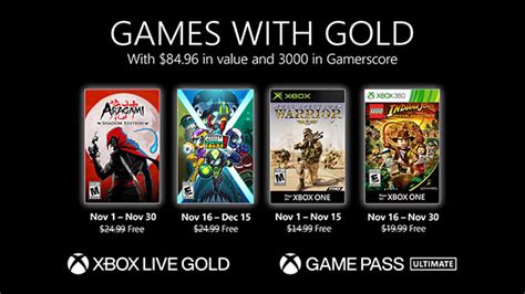 Xbox Live Gold free games for November 2020 announced - Gematsu